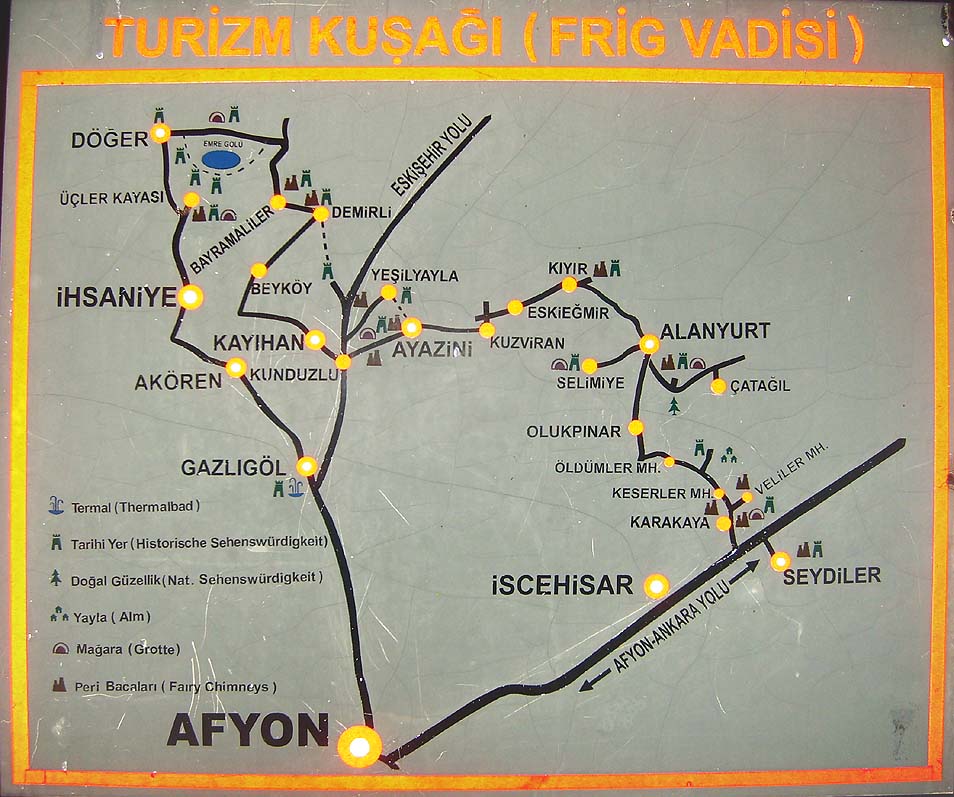 Afyon Turizm Ku�a�� ( Frig Vadisi ) krokisi