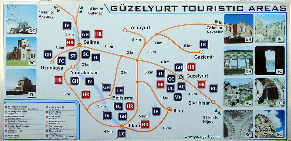  Kapadokya G�zelyurt turistik b�lge haritas� 
 www.guzelyurt.gov.tr 